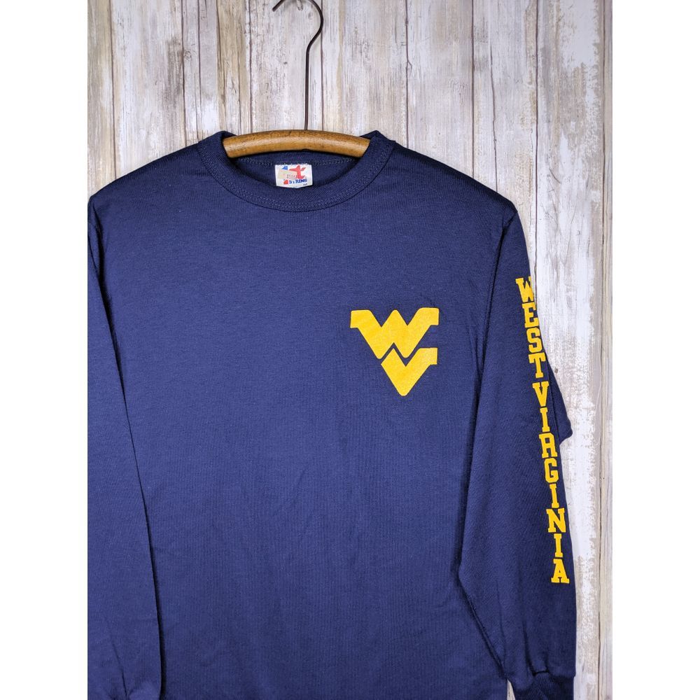 Vtg NWT West Virginia Long Sleeve Medium Blue